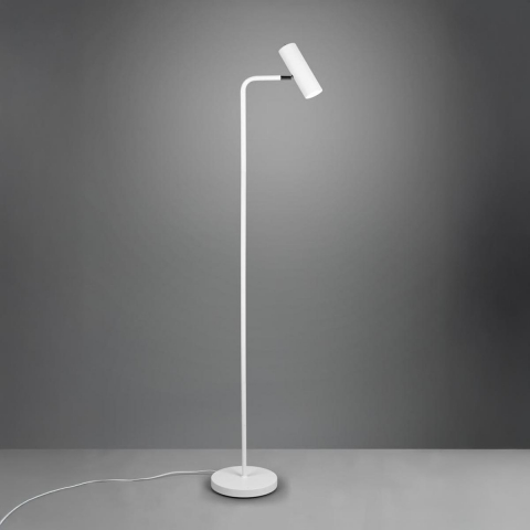 Bürobeleuchtung, Lesebeleuchtung, Schlafzimmerbeleuchtung, Hotelbeleuchtung, Suitenbeleuchtung, Wohnzimmerbeleuchtung LED Stehleuchte, Weiss, Schalter, 1 Spot, Schwenkbar, 151 cm Höhe