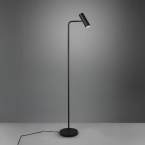 Bürobeleuchtung, Schreibtischbeleuchtung, Schlafzimmerbeleuchtung, Hotelzimmerbeleuchtung LED Stehleuchte, Schwarz, 1 Spot, Verstellbar, Schalter, 151 cm Höhe