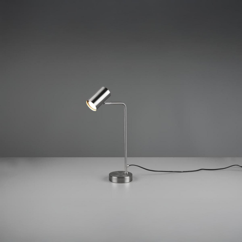 Bürobeleuchtung, Officebeleuchtung, Homeofficebeleuchtung, Nachttischbeleuchtung, Schlafzimmerbeleuchtung, Hotelzimmerbeleuchtung Tischleuchte, Schlicht, Schwenkbar, Nickel, Metall, 45 cm Höhe