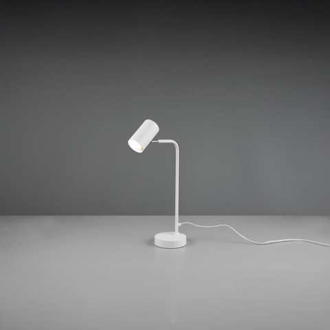 Schreibtischbeleuchtung, Bürobeleuchtung, Hotelzimmerbeleuchtung, Schlafzimmerbeleuchtung, Wohnzimmerbeleuchtung Tischleuchte, Weiss, Schwenkbar, Metall, Schalter, 45 cm Höhe