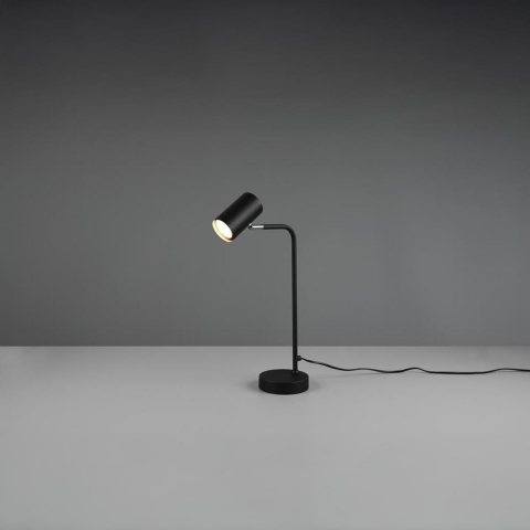 Schreibtischbeleuchtung, Hotelzimmerbeleuchtung, Wohnzimmerbeleuchtung, Schlafzimmerbeleuchtung, Nachttischbeleuchtung Tischleuchte, Minimalistisch, Schwarz, Schwenkbar, Metall, 45 cm Höhe
