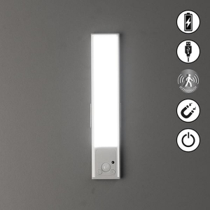 Küchenbeleuchtung, Schrankbeleuchtung, LED Unterbauleuchte, Magnet, Farbwechsler, Bewegungsmelder, Akku, 20 cm Länge, Ankleidebeleuchtung