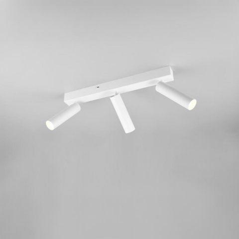 Bürobeleuchtung, Praxisbeleuchtung, Küchenbeleuchtung LED Strahler, 3 Spots, Weiß, Switch Dimmer, Farbwechsler, DipSwitch, 44 cm x 13 cm, Hotelbeleuchtung, Schlafzimmerbeleuchtung, Flurbeleuchtung, Wohnzimmerbeleuchtung
