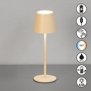 Campingbeleuchtung, Balkonbeleuchtung, Terrassenbeleuchtung, Partybeleuchtung, LED Aussen Tischleuchte, Akku, Farbwechsler, Dimmbar, IP54, 28 cm Höhe, Verandabeleuchtung, Hochzeitsbeleuchtung, Festbeleuchtung