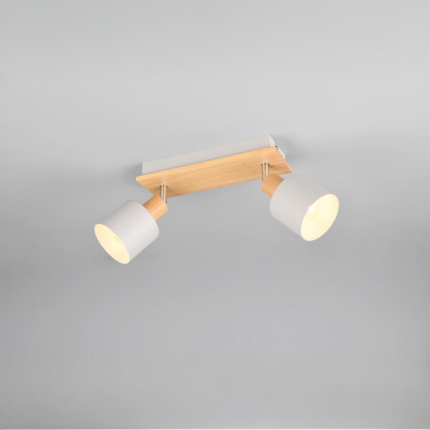 Küchenbeleuchtung, Esszimmerbeleuchtung, Home-Officebeleuchtung, Deckenleuchte, 2er Strahler, Grau, Braun, Verstellbar, 30 cm x 9 cm, Schlafzimmerbeleuchtung, Flurbeleuchtung, Hotelzimmerbeleuchtung, Gästezimmerbeleuchtung