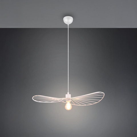 Küchenbeleuchtung, Esszimmerbeleuchtung, Schlafzimmerbeleuchtung, Restaurantbeleuchtung, Pendelleuchte, Dekorativ, Weiss, Geschwungen, Höhe anpassbar, 60 cm Ø, Flurbeleuchtung 