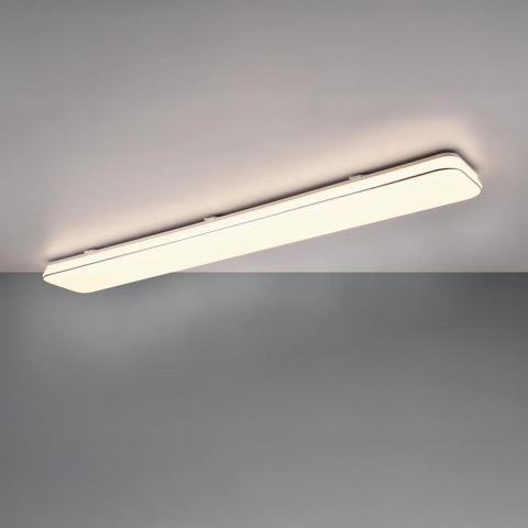 Bürobeleuchtung, Hotelbeleuchtung, Restaurantbeleuchtung, Küchenbeleuchtung, LED Deckenleuchte, Rechteckig, Flach, Weiss, Switch Dimmer, 120 cm x 17 cm, Flurbeleuchtung, Gangbeleuchtung