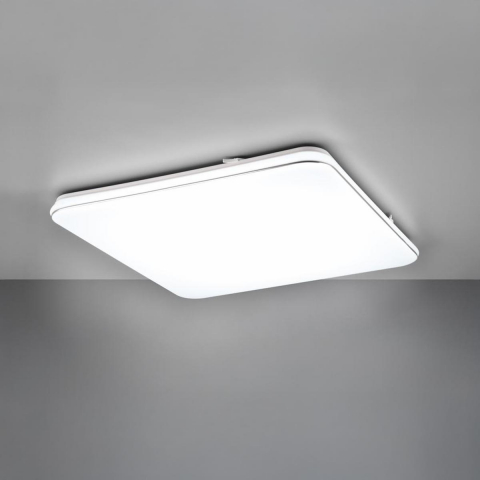 Bürobeleuchtung, Officebeleuchtung, Home-Officebeleuchtung, Küchenbeleuchtung, Aufenthaltsraumbeleuchtung, Restaurantbeleuchtung, Praxisbeleuchtung, LED Deckenleuchte, Quadratisch, Weiss, Switch Dimmer, 4000K, 53 cm x 53 cm