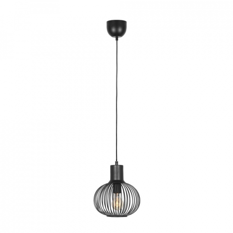 Küchenbeleuchtung, Esszimmerbeleuchtung, Pendelleuchte, Schwarz, 1er, Korb, Höhe anpassbar, 23 cm Ø, Restaurantbeleuchtung, Schlafzimmerbeleuchtung, Wohnzimmerbeleuchtung