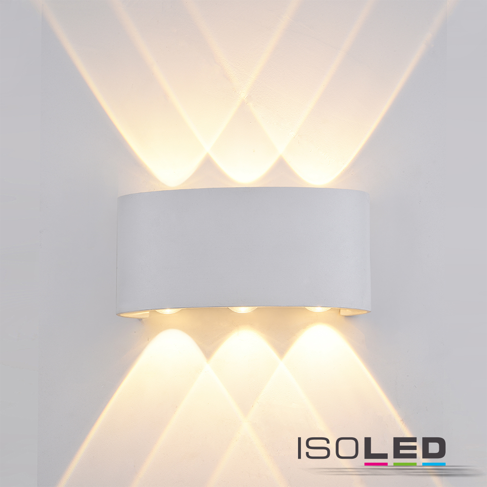 Fassadenbeleuchtung, Hausfassadenbeleuchtung, Terrassenbeleuchtung, Eingangsbeleuchtung, Praxisbeleuchtung, Restaurantbeleuchtung, Hotelbeleuchtung, Balkonbeleuchtung, LED Aussen Wandlampe, Aluminium, 3200 K, IP54, 17 cm Länge, Hintereingangsbeleuchtung