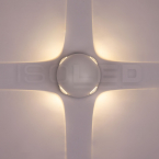 Éclairage de balcon, éclairage de terrasse, éclairage de porte d'entrée, éclairage de façade, applique murale extérieure LED, blanc, aluminium, IP54, 11 cm Ø, éclairage d'hôtel, éclairage de restaurant