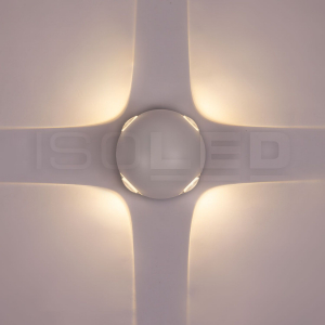 Balkonbeleuchtung, Terrassenbeleuchtung, Eingangstürbeleuchtung, Fassadenbeleuchtung, LED Aussen Wandleuchte, Weiss, Aluminium, IP54, 11 cm Ø, Hotelbeleuchtung, Restaurantbeleuchtung