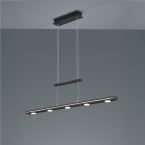 LED Pendelleuchte, Schwarz, Verstellbar, Berührungsdimmer, 100 cm x 160 cm