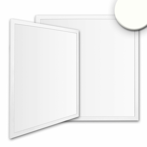 Praxisbeleuchtung, Klinikbeleuchtung, Bürobeleuchtung, LED Panel, Weiss, Quadrat, Dimmbar, 4000K , IP42, 62 cm x 62 cm, Konferenzraumbeleuchtung, Fitnessstudiobeleuchtung
