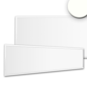 Éclairage de cabinet, éclairage de clinique, éclairage de salle de conférence, éclairage de bureau, panneau LED, rectangulaire, aluminium, blanc, 4000K, IP42, longueur 120 cm