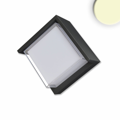 Fassadenbeleuchtung, Praxisbeleuchtung, Restaurantbeleuchtung, Hotelbeleuchtung, Balkonbeleuchtung, Terrassenbeleuchtung, LED Aussen Wandleuchte, Schwarz, Aluminium, IP54, 11 cm x 11 cm, Gartenbeleuchtung