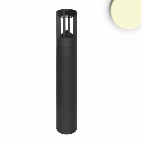 Wegbeleuchtung, Parkbeleuchtung, Terrassenbeleuchtung, Gartenbeleuchtung, Pfadbeleuchtung, Restaurantbeleuchtung, Hotelbeleuchtung, LED Aussen Stehleuchte, Poller, Wegeleuchte, Schwarz, Aluminium, Rund, IP54, 82 cm Höhe