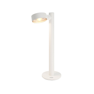 Balkonbeleuchtung, Terrassenbeleuchtung, Gartenbeleuchtung, LED Aussen Tischleuchte, Weiss, Touch-Dimmer, Akku, IP54, 36 cm Höhe, Campingbeleuchtung, Bürobeleuchtung, Schreibtischbeleuchtung, Nachttischbeleuchtung, Hotelbeluchtung, Restaurantbeleuchtung