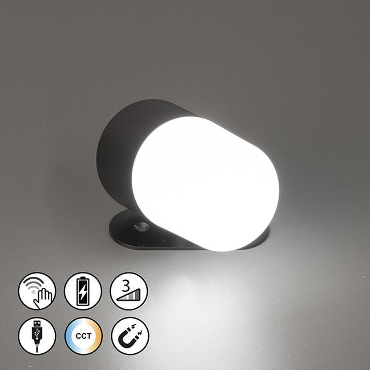 Outdoorbeleuchtung, Campingbeleuchtung, Terrassenbeleuchtung, Balkonbeleuchtung, LED Aussen Wandleuchte, Kunststoff, Akku, Dimmer, Magnet, Farbwechsler, IP54, 10 cm x 6 cm, Restaurantbeleuchtung, Hotelbeleuchtung