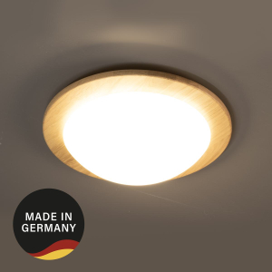 Wohnzimmerbeleuchtung, Schlafzimmerbeleuchtung, Flurbeleuchtung, Esszimmerbeleuchtung, Küchenbeleuchtung, Deckenleuchte, Rund, Holz, Braun, Weiss, 38 cm Ø, Restaurantbeleuchtung, Hotelzimmerbeleuchtung