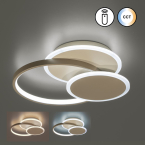 Wohnzimmerbeleuchtung, Esszimmerbeleuchtung, Schlafzimmerbeleuchtung, Küchenbeleuchtung, Flurbeleuchtung, Bürobeleuchtung, LED Deckenleuchte, Greige, CCT, Dimmer, Fernbedienung, 40 cm x 40 cm