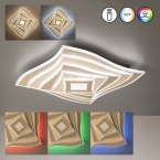 Éclairage de bureau, éclairage de cabinet, éclairage de chambre à coucher, éclairage d'hôtel, éclairage de salon, éclairage de chambre d'enfant, éclairage de couloir, plafonnier LED, variateur, CCT, RGBW, télécommande, 50 cm x 50 cm