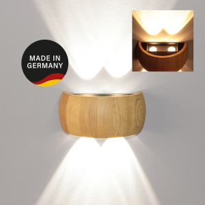 Wohnzimmerbeleuchtung, Flurbeleuchtung, Schlafzimmerbeleuchtung, Esszimmerbeleuchtung, Restaurantbeleuchtung, LED Wandleuchte, Holz, Up-and-Downlight, 20 cm x 9 cm