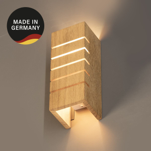 Wohnzimmerbeleuchtung, Schlafzimmerbeleuchtung, Restaurantbeleuchtung, Hotelzimmerbeleuchtung, Flurbeleuchtung, Loungebeleuchtung, Wandleuchte, Eiche, Natur, Lichteffekt, 25 cm x 10 cm