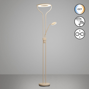 Bürobeleuchtung, Home-Officebeleuchtung, Wohnzimmerbeleuchtung, Schlafzimmerbeleuchtung, Hotelzimmerbeleuchtung, Esszimmerbeleuchtung LED Stehleuchte, Sand, Fluter, Leselicht, Sensordimmer, CCT, Schalter, 180 cm Höhe