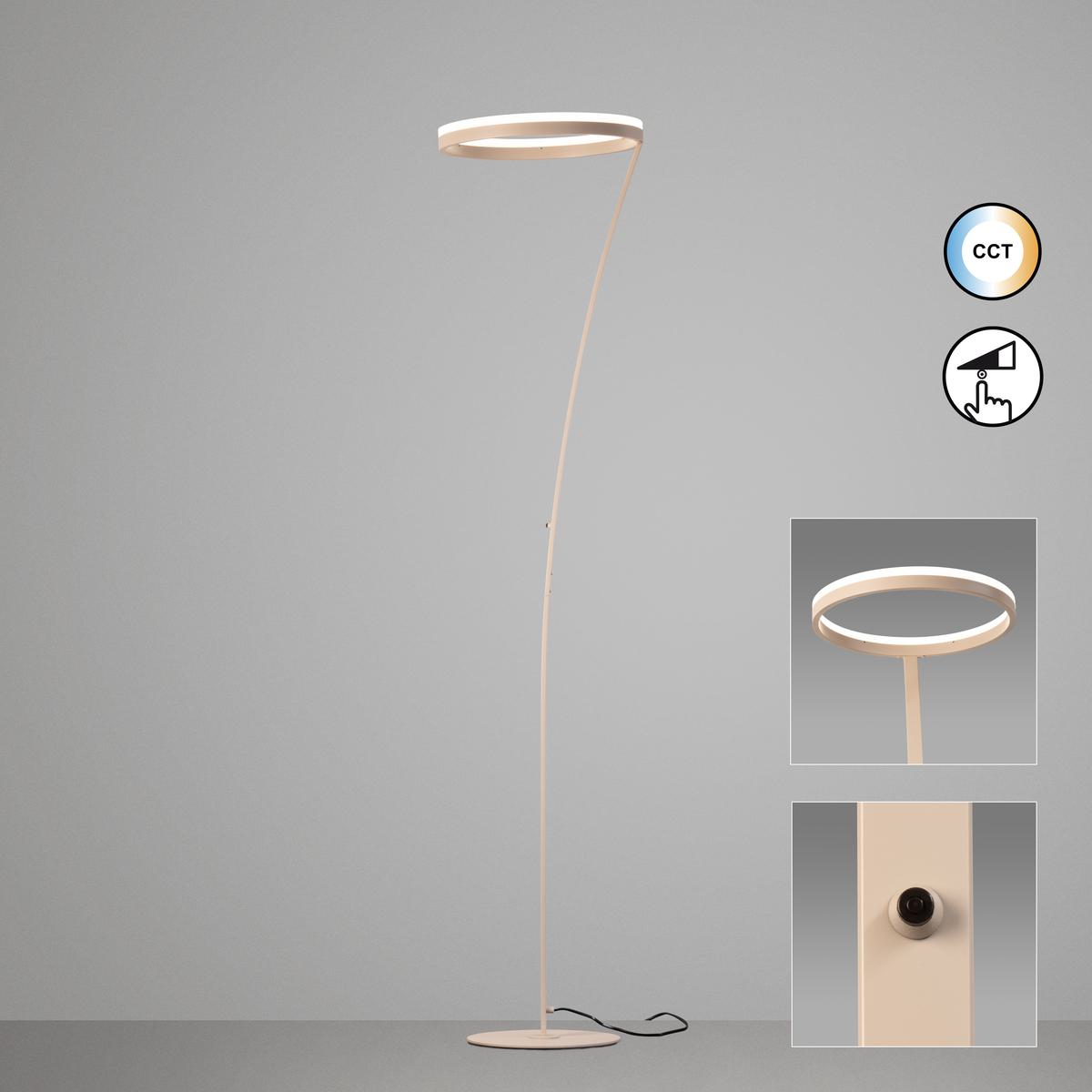 Bürobeleuchtung, Home-Officebeleuchtung, Schlafzimmerbeleuchtung, Wohnzimmerbeleuchtung, Hotelzimmerbeleuchtung, LED Stehleuchte, Tastdimmer, CCT, Metall, 177 cm Höhe