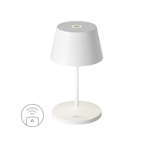 Villeroy & Boch Tischleuchte, IP65, Weiß, Dimmer, Akku, Ladestation, Restaurant Tischlampe, Hotel Tischleuchte, Esstischleuchte, Sideboardbeleuchtung