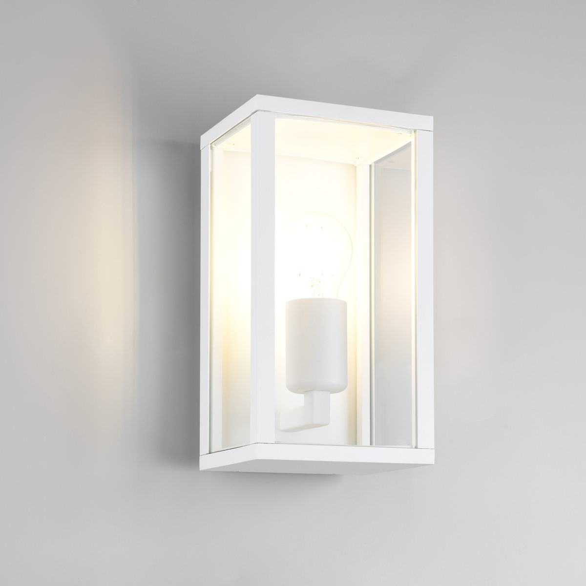 Außen Wandleuchte, Weiß, Aludruckguss, E27, IP44, 26 cm