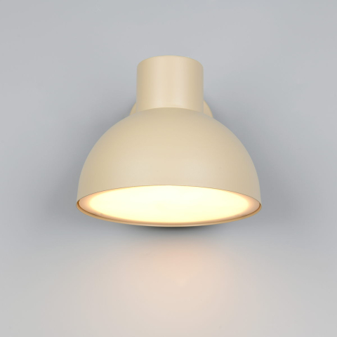 Aussen Wandleuchte, Sand, Aludruckguss, IP44, 24 cm Ø