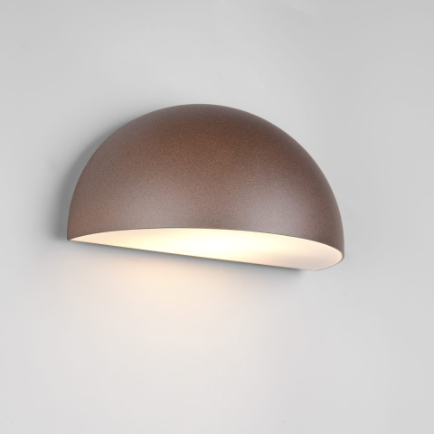 Aussen Wandleuchte, Aludruckguss, Rostfarbig, IP44, 14 cm Höhe