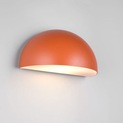 Aussen Wandleuchte, Apricot, Aludruckguss, IP44, 27 cm x 14 cm
