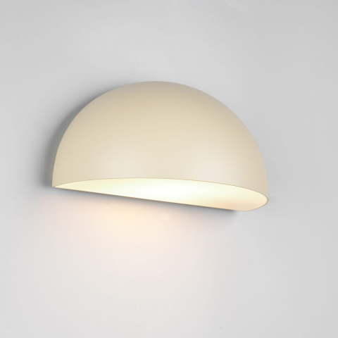 Aussen Wandleuchte, Sand, Aludruckguss, E27, IP44, 27 cm Breite