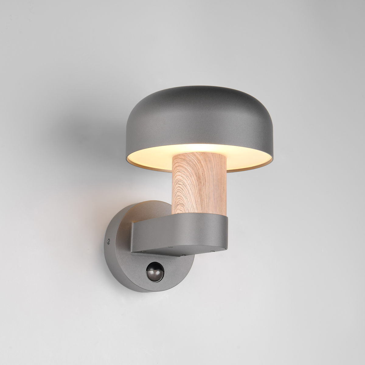 Außen Wandleuchte, Aludruckguss, Bewegungssensor, IP54, 25 cm Höhe