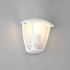 Eingangsbeleuchtung, Eingangstürbeleuchtung, Gartentorbeleuchtung, Fassadenbeleuchtung, Gästehausbeleuchtung, Hotelbeleuchtung, Restaurantbeleuchtung, Terrassenbeleuchtung, Außen Wandleuchte, Laterne, Weiß, Aludruckguss, IP44, 20 cm Höhe