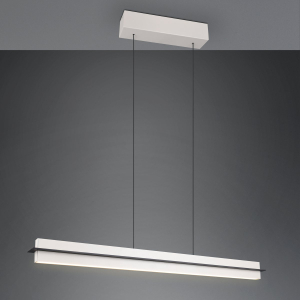 Bürobeleuchtung, Praxisbeleuchtung, Esszimmerbeleuchtung, Küchenbeleuchtung, Thekenbeleuchtung, LED Pendelleuchte, Grey, Tastdimmer, CCT, Höhe verstellbar, 95 cm x 9 cm