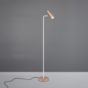 Bürobeleuchtung, Praxisbeleuchtung, Lesebeleuchtung, Leselicht, Schlafzimmerbeleuchtung, Wohnzimmerbeleuchtung, Hotelzimmerbeleuchtung, LED Stehleuchte, Weiß, Coffe, Schalter, 1 Spot, Schwenkbar, 151 cm Höhe