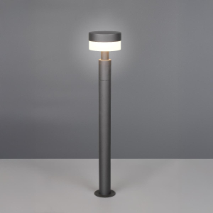 LED Außen Stehleuchte, Pfosten, Poller, Anthrazit, Aludruckguss, IP54, 95 cm Höhe