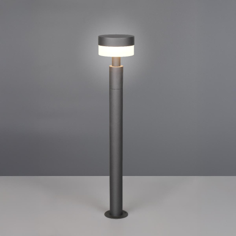 LED Außen Stehleuchte, Pfosten, Poller, Anthrazit, Aludruckguss, IP54, 95 cm Höhe