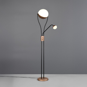 Bürobeleuchtung, Home-Officebeleuchtung, Wohnzimmerbeleuchtung, Schlafzimmerbeleuchtung, Lesebeleuchtung, Hotelzimmerbeleuchtung, LED Stehleuchte, Coffee, Kugelförmig, Leselicht, Dimmer, 180 cm Höhe