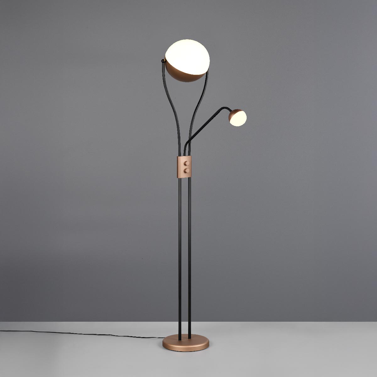 Bürobeleuchtung, Home-Officebeleuchtung, Wohnzimmerbeleuchtung, Schlafzimmerbeleuchtung, Lesebeleuchtung, Hotelzimmerbeleuchtung, LED Stehleuchte, Coffee, Kugelförmig, Leselicht, Dimmer, 180 cm Höhe