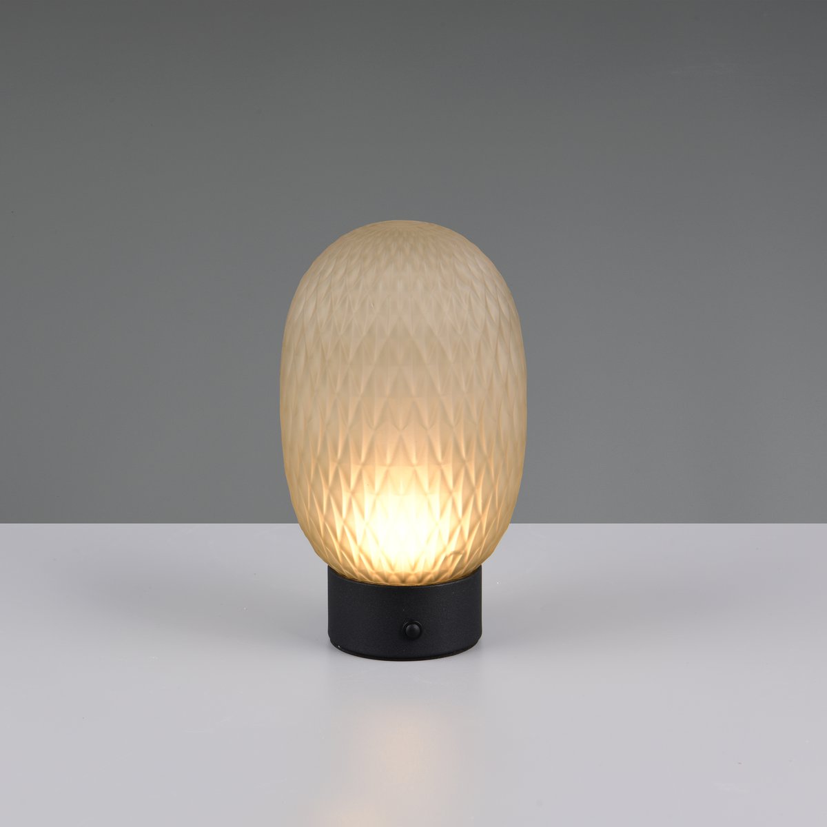 Nachttischbeleuchtung, Schlafzimmerbeleuchtung, Wohnzimmerbeleuchtung, Hotelzimmerbeleuchtung, Esszimmerbeleuchtung, Restaurantbeleuchtung, LED Tischleuchte, Glas, Grün, Schwarz, Akku, USB, Touch Dimmer, 21 cm Höhe
