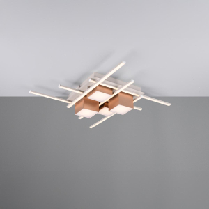 Wohnzimmerbeleuchtung, Esszimmerbeleuchtung, Flurbeleuchtung, Schlafzimmerbeleuchtung, Küchenbeleuchtung, Bürobeleuchtung, Foyerbeleuchtung, Wartezimmerbeleuchtung, Praxisbeleuchtung, LED Deckenleuchte, Coffee, Grey, CCT, Dimmer, Fernbedienung, 70 cm x 70 cm