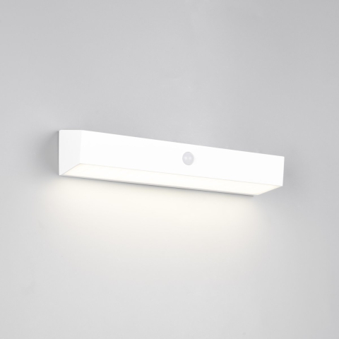 LED Aussen Wandleuchte, Hybrid Solar, Akku, Sensoren, IP44, 30 cm x 9 cm