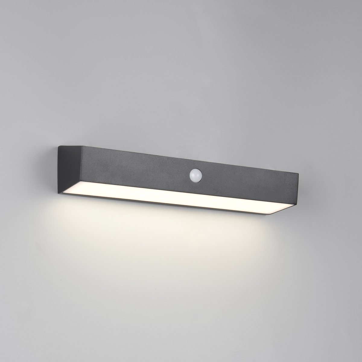 LED Aussen Wandleuchte, Schwarz, Akku, Solar, Dämmerungssensor, Bewegungssensor, IP44, 31 cm x 9 cmR23306102