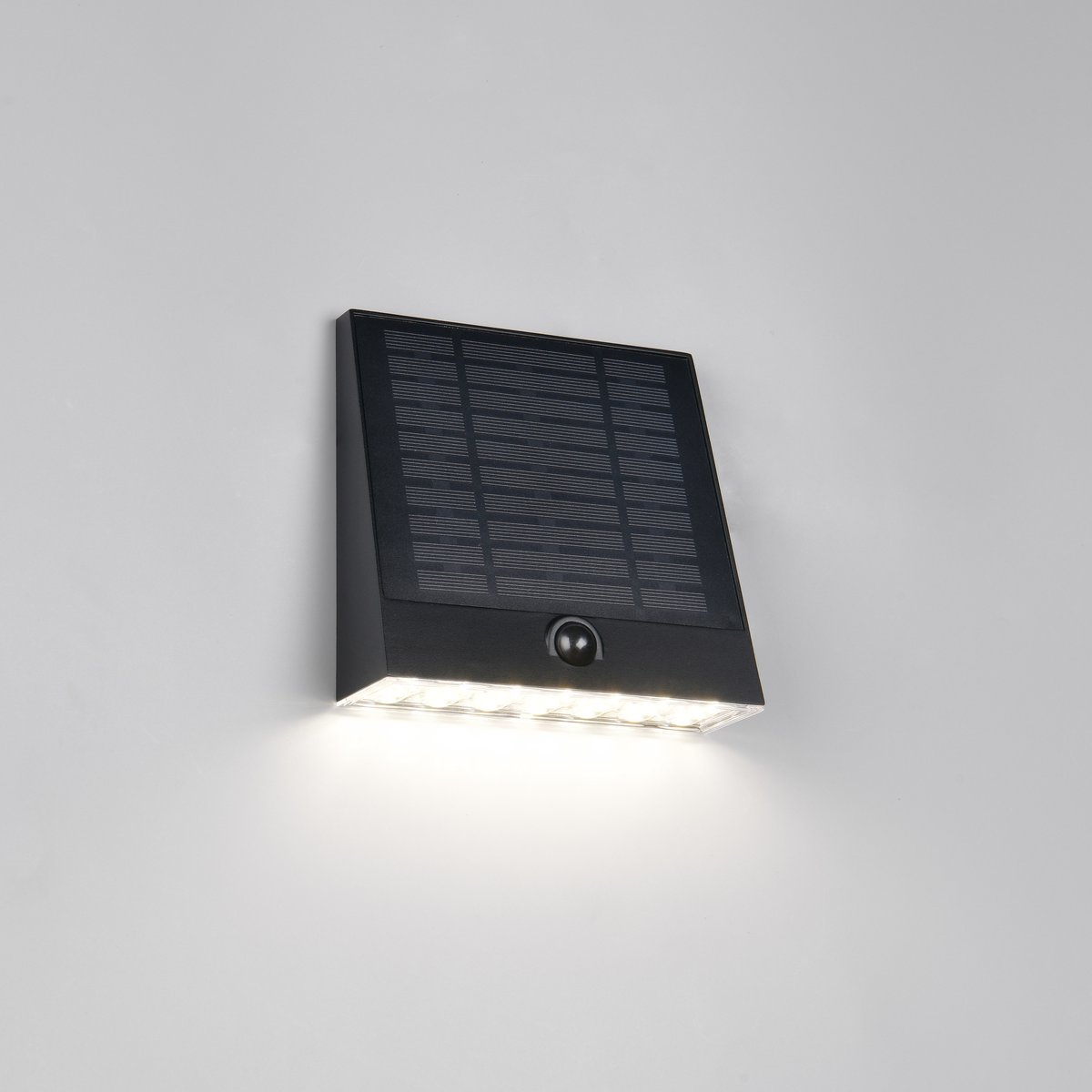 LED Aussen Wandleuchte, Solar, Bewegungssensor, IP44, 15 cm Höhe