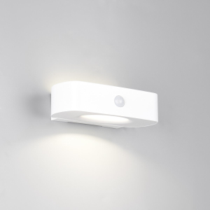 LED Aussen Wandleuchte, Hybrid, Akku, Solar, Bewegungssensor, IP44, 22 cm x 6 cm